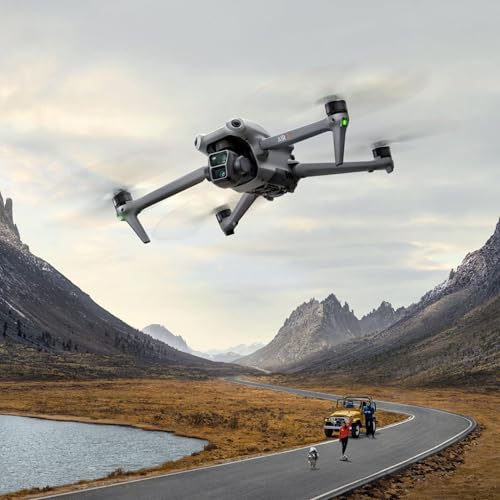 DJI Air 3 Fly More Combo with DJI RC 2, Drone with Camera 4K, Dual Primary Cameras, 3 Batteries for Extended Flight Time, 48MP Photo, 20Km Max Video Transmission, FAA Remote ID Compliant - style: Air 3 Fly More Combo with DJI RC 2
