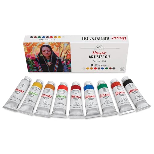 Utrecht Artists' Oil Paint - Set of 9, Portrait Colors, 37 ml