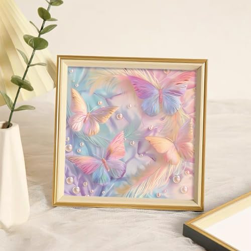 6x6" Cardstock Single Sided Scrapbooking,Craft Decorative Scrap Book Paper - color: 24sheets-Pearl Butterfly