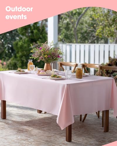 Niuara Pink Plastic Table Cloth Disposable, 4 Pack, 54 x 108 in - color: Pink, size: 54" x 108" - 4 Packs