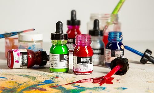 Liquitex Professional Acrylic Ink, 1-oz (30ml), Pouring Technique, Deep Colors, Set of 4 - color: Pouring Set - Deep Colors