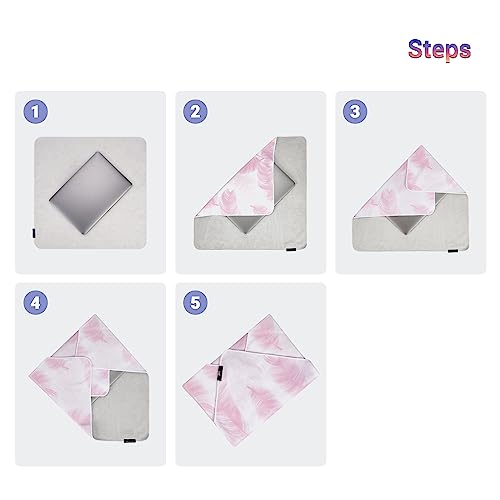 19.7 Inch Folding Protective Wrap for Camera Lens iPad Tablet Laptop Flash Telescope Hard Disk Switch Phone & More Devices, Self-Stick Wrapper Protector, Portable Travel Storage Pouch & Cleaning Cloth