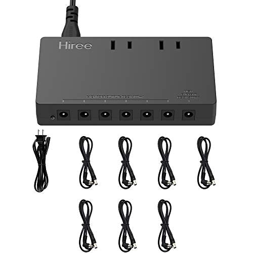 Hiree Guitar Pedal Power Supply 7 DC Output for 9V Effect Pedal Board with 2 AC Outlets for Charging Speaker, Musical Instruments - color: 9v