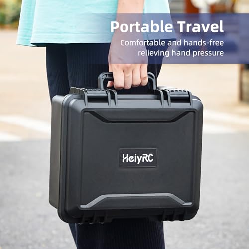 HeiyRC Mini 2 4K Propeller Holder Strap, Waterproof Carrying Hard Case Hardshell Portable Travel Box for DJI Mavic Mini 2 SE/Mini 4K/Mini 2 Fly More Combo Drone Accessories