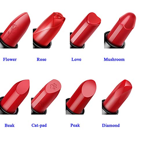 AKOAK 9 Pcs/Set DIY Lipstick Mould, Creative Various Shapes of Lipstick Making Mould for 12.1mm Tube, Nail/Flower/Beak/Diamond