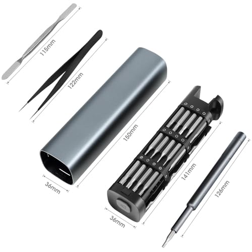 46-in-1 Magnetic Precision Screwdriver Set with Metal Case