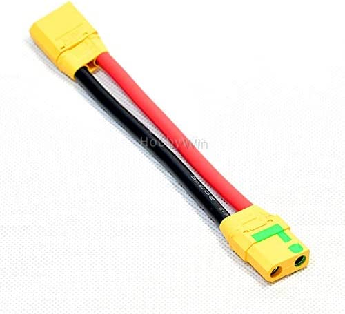 XT90-S Anti-Spark Female to XT90 Male Plug Extension Wire Cable Lead Silicone Wire 10AWG for RC Lipo Battery FPV Drone Large Model Airplane 30CM (2pcs)