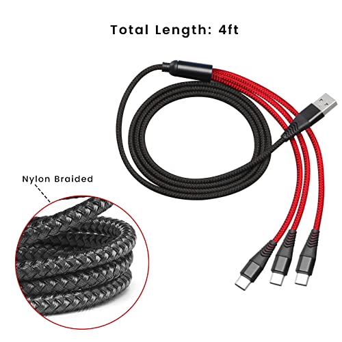 3-in-1 USB C Cable for Rode Wireless Pro, Go 2, Go 3 Microphone System, 4ft - size: 4-Feet