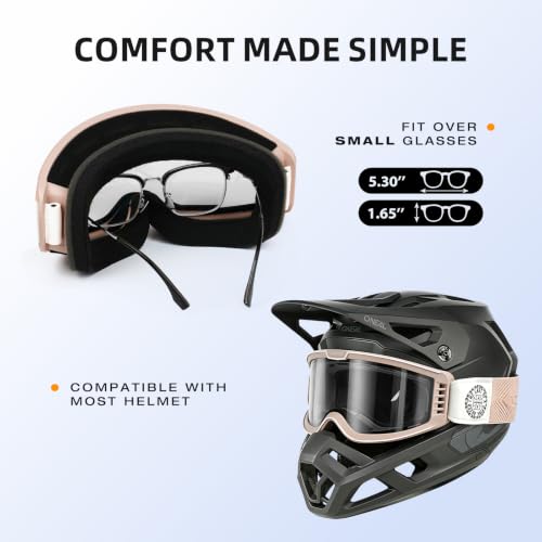 Photochromic Motorcycle Goggles Anti Fog for Men Women Riders - color: Berry Pink