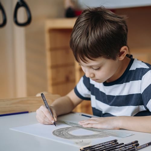 BR micro fineliner pens, no bleed waterproof pens drawing sketch art, archival ink artist set outline gift - color: black-BR