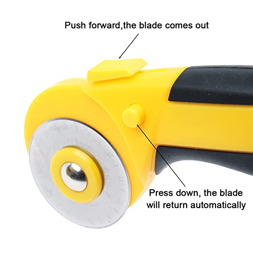 45mm Rotary Cutter for Fabric with 10 Titanium Rotary Blades - color: color03
