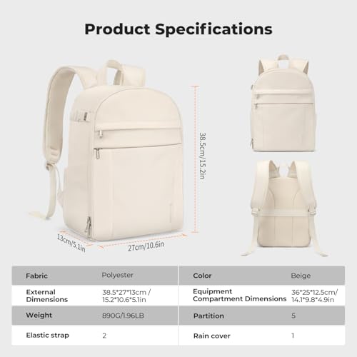 K&F CONCEPT Camera Backpack, DSLR/SLR/Mirrorless Photography Camera Bag - color: 04-beige