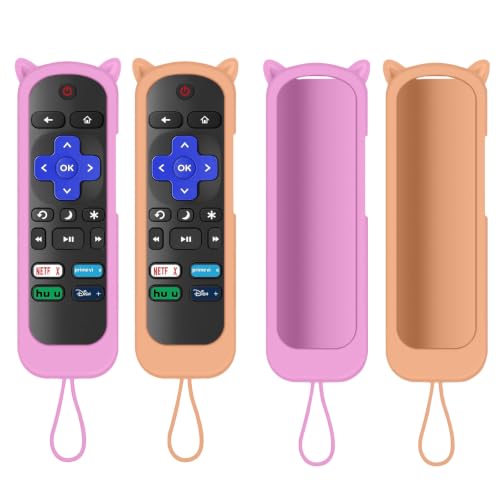 Silicone Remote Cover, Glow in the Dark Sleeve with Lanyard, Orange Purple - color: Orange Purple