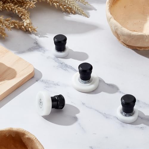 INFUNLY 4pcs Different Sizes Clay Finishing Tools Professional Ceramic Clay Pottery Finishing Tool Set for Pottery Enthusiasts Clay Throwing Trimming Spinner Tool Practical Pottery Wheel Trimmer Tool