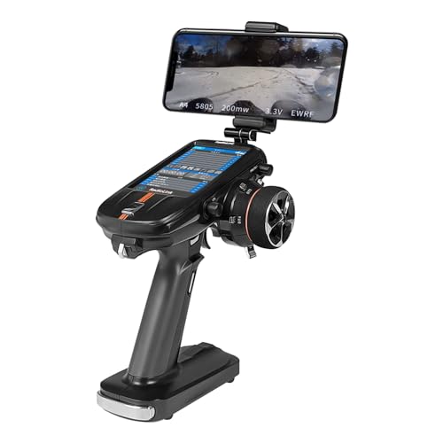 Radiolink RC8X Holder Mount 5.8G FPV Monitor Screen Phone Bracket CNC Aluminum Alloy RC Device for Remote Controller RC8X, Black - color: Black