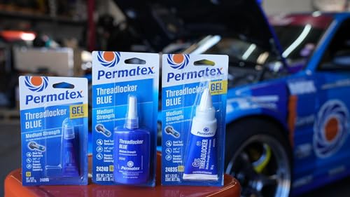 Permatex 24240 Medium Strength Threadlocker Blue, 36 ml, Automotive Threadlocker For Preventing Bolts From Loosening And Corrosion, Removable With Hand Tools - size: 36 ml, style: Liquid - Medium Strength