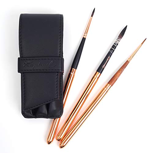 Raphael Le Voyageur 3-Brush Travel Set, Black Wallet