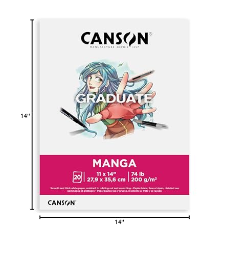 Canson Graduate Comic & Manga Illustration Paper Pad, 11x14 in