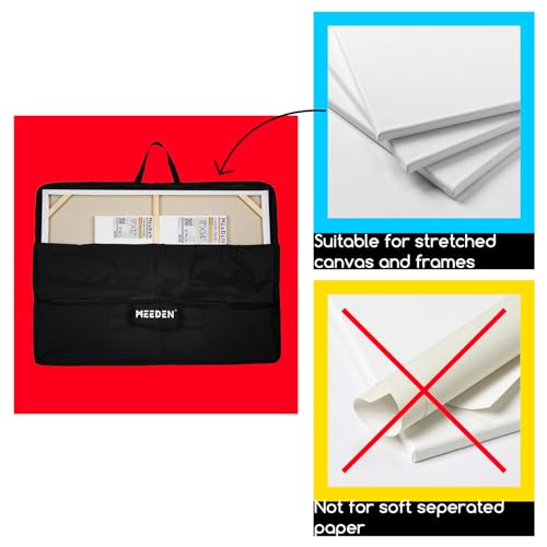 MEEDEN Art Portfolio Bag: 20 x 26 Inch Black Canvas Portfolio Case - size: 20"x 26"