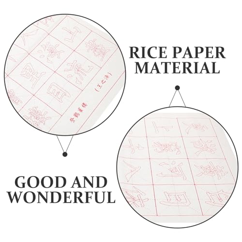 SHINEOFI 30 Sheets Calligraphy Paper Sheets Chinese Calligraphy Writing Practice Paper Calligraphy Writing Copy Paper for Beginners Handwriting (Three Hundred Tang Poems), 46.00X35.00X0.01CM