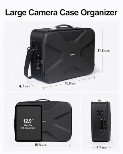 Luxtude Extra Large EVA Case with Foam, Hard Camera Organizer Case