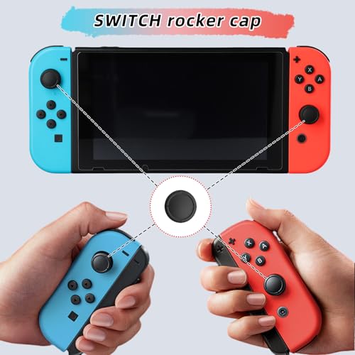 8Pcs, Replacement Joystick Covers for Nintendo Switch/Oled/Lite, Black - color: 8PCS Black
