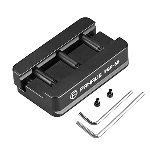 FANAUE FGP-65 Picatinny Arca-Swiss Compatible Rail Plate with Anti-Slip Slot, CNC Machined Aluminum,Tripod Dovetail Adapter Mount (Pack of 2) - size: Picatinny Arca-Swiss - Classic style (Pack of 2)