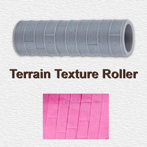 Topography Texture Roller Large Brick Clay Texture Rollers Rectangle DIY Embossing Pottery Decortive Tool for Pathfinder, PRG, Miniatures, Tabletop Board Game Topography Accessory - style: Rectangle