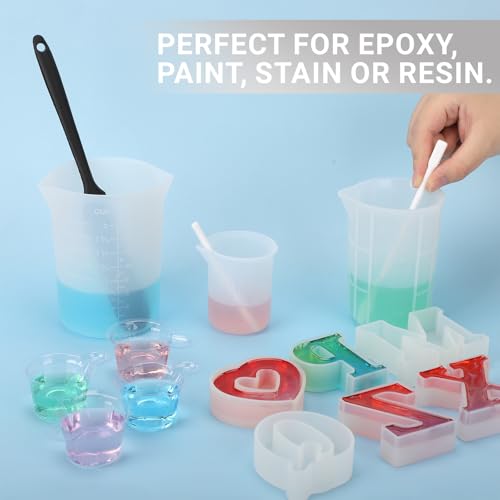 Gartful 9PCS Large Silicone Stir Sticks, Reusable Epoxy Resin Mixing Sticks, Non-Stick Craft Stirring Rods for Paint Mixing, Glitter Tumblers, Liquid Art Supplies, DIY Crafts Tools, White - color: White, size: 9PCS-Large stick*9