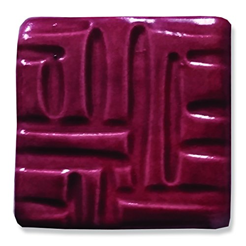 Speedball 002001 Stoneware Glaze, Burgundy, 16 oz - color: Burgundy
