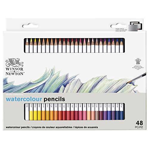 Winsor & Newton Studio Collection, Watercolour Pencil Tin, 48 piece - style: 48 Waterclour Pencil Tin