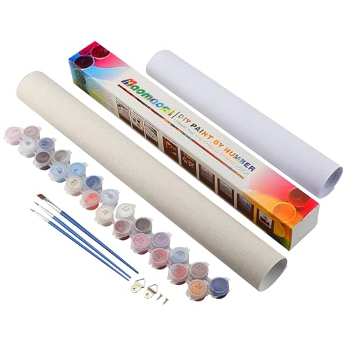 Paint by Numbers DIY Acrylic Painting Kit for Kids & Adults Beginner – 16" Wx20 L Colorful Cute Cow Pattern - color: Cute Cow