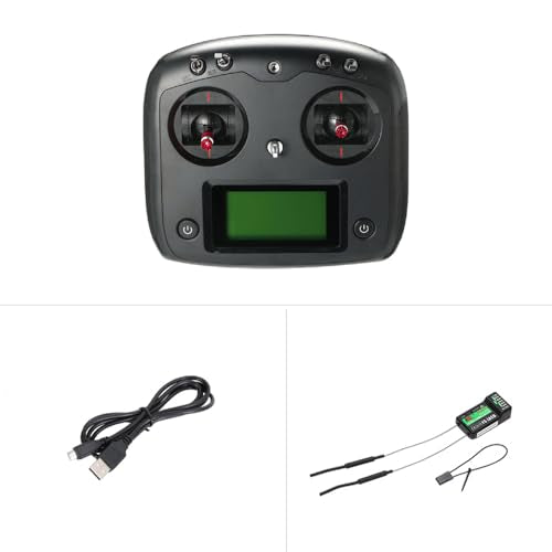GoolRC Flysky FS-i6s 2.4G 10CH AFHDS 2A RC Transmitter with FS-iA6B Receiver for RC Drone Airplane Multicopter Helicopter (Black) - color: Black