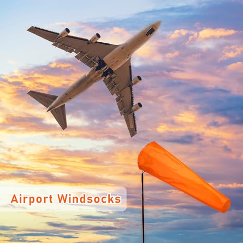 Shimeyao 1 Pcs 420D Nylon Windsock with Dual Swivel Clip, 18 x 60 Inches