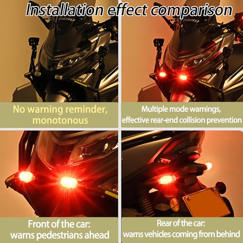 4PCS Wireless LED Strobe Lights with Remote Control 8-Color Warning Lights - color: 8 color - 4pcs
