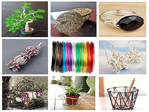 Craft Aluminum Wire 328 Feet 20 Colors Flexible Anodized Craft Wire for Jewelry Making,Crafts,DIY,Garden (15 Gauge, 1.5mm) - size: 15 Gauge