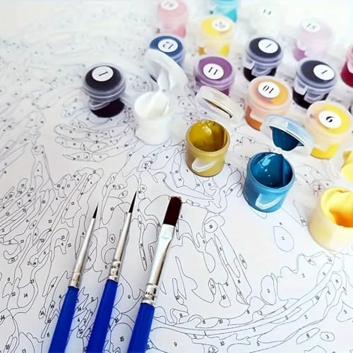 Iris Flower Paint by Numbers Kits for Adults Beginner 16 X 20 inch - color: Iris Flower