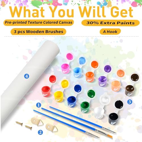 Glowing Forest Painting by Numbers Kit for Adults Beginner,15.7X19.7in - color: PB416-A-1