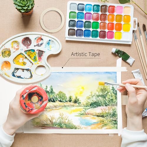 Yopih Artists Premium Linen Watercolor Sketchbook 5.5 x 8.2 in Navy - color: Navy, size: 5.5x8.2in