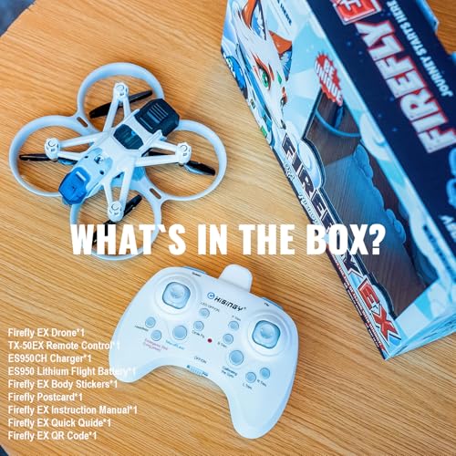 HISINGY Firefly EX Combo Toy Drones for Kids with Battery,2 Batteries,High Efficiency Battery Charger(Within 25 mins), Fun Mini Drones for Kids