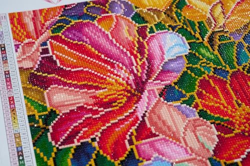 DIAMOND ART CLUB Stained Glass Flower Diamond Art Kits for Adults - color: Stained Glass Flower