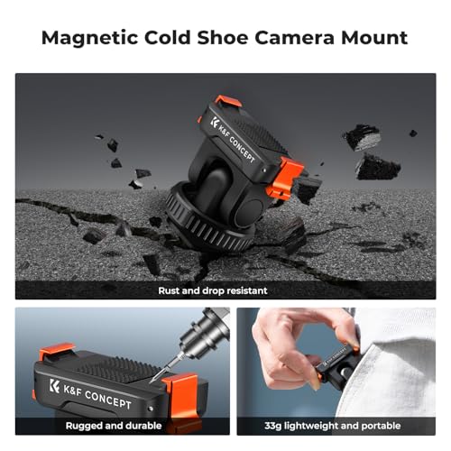 K&F CONCEPT Cold Shoe Magnetic Quick Mount Holder for Osmo Action 4/5 Pro