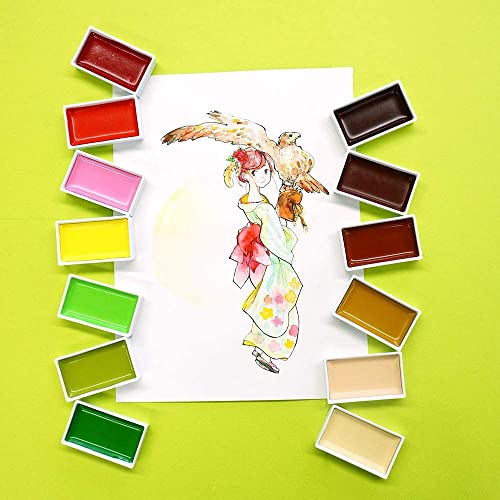 Kuretake Gansai Tambi Watercolor Paint Set, 36 Colors, Made in Japan - style: 36 colors set