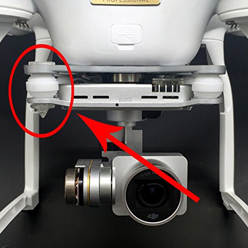 SAMLOO Damping Rubber Balls and Anti-Drop Securing Pins Kit for DJI Phantom 3 / Phantom 2 Professional Advanced Gimbal Mount