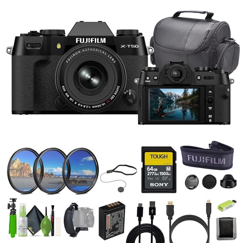 FUJIFILM X-T50 Camera with 16-50mm f/2.8-4.8 Lens (Black) & Bag Bundle - color: Black