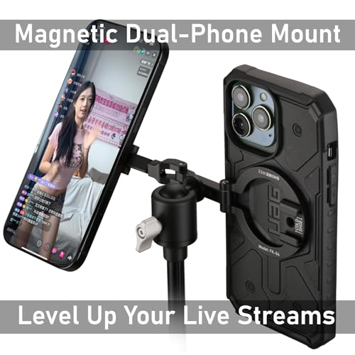 Dual‑Sided Magnetic Phone Holder for iPhone 12‑17, Vlog & Live Broadcast