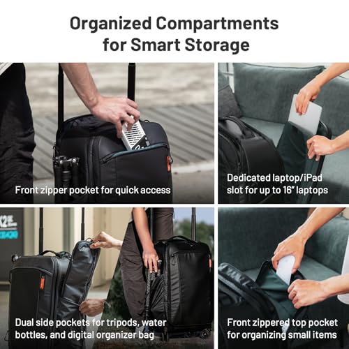 PGYTECH 2-in-1 Roller Camera Backpack Camera Bag for Travel Photographers