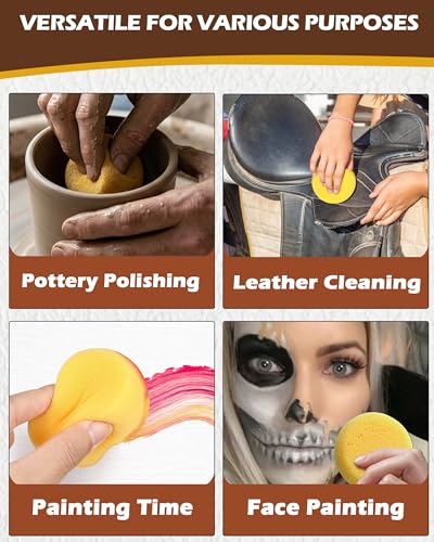 25Pcs Pottery Sponges 3inch, Painting Sponges, Pottery Sponges for Clay