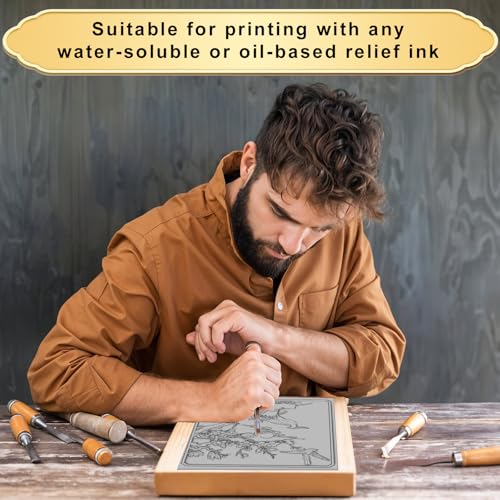 4 Pack Linoleum Blocks for Printmaking, 8 X 10 Inch Rubber Sheets - size: 8 x 10 Inch