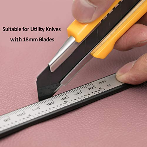 18mm Snap-off Blades, 50-Pack, Quality Black Carbon Steel Made, Sharp and Durable, Heavy-duty Replacement Blade for 18mm Box Cutter and Utility Knife